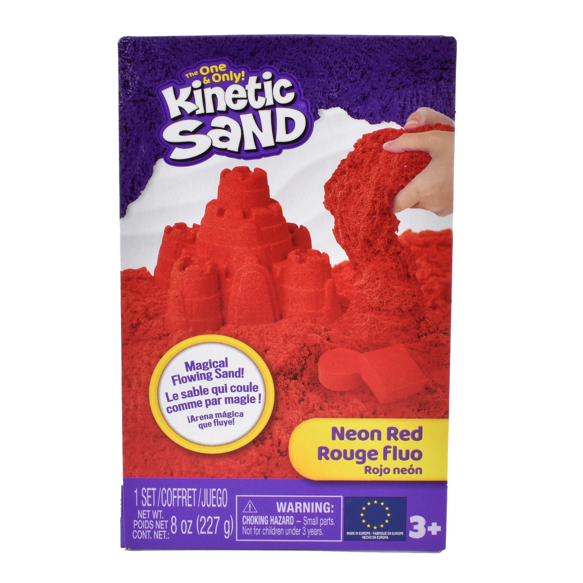Arena Magica Neon 227 Gramos Kinetic Sand - Rojo Neon